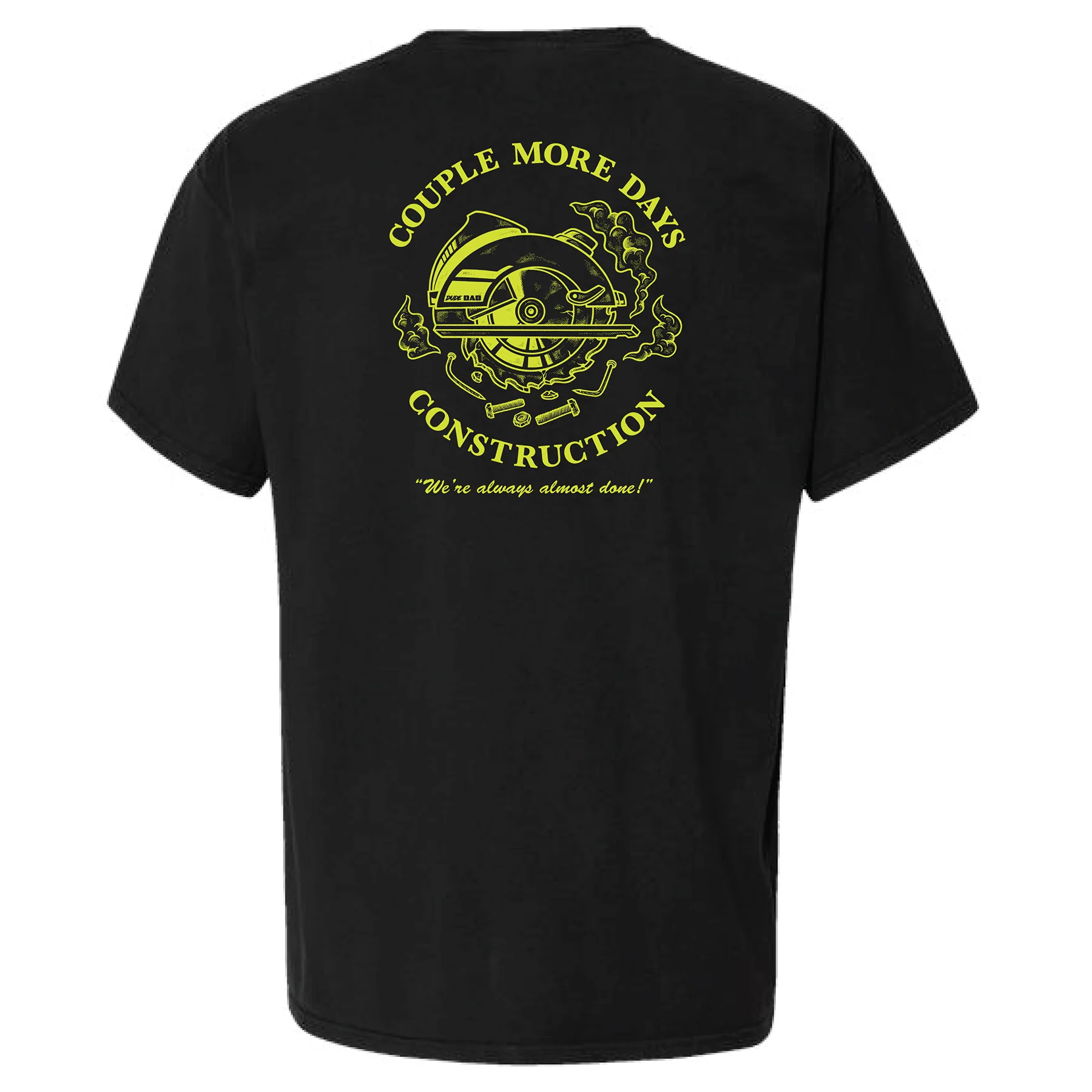 Couple More Days Construction - Black Pocket Tee - Image 3