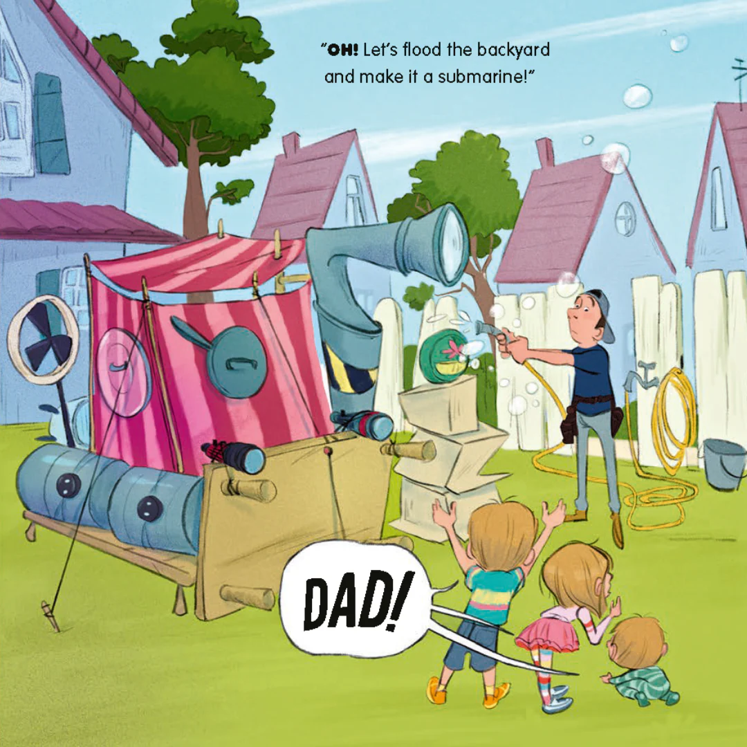 Dad And The Recycling-Bin Roller Coaster Picture Book - Image 4