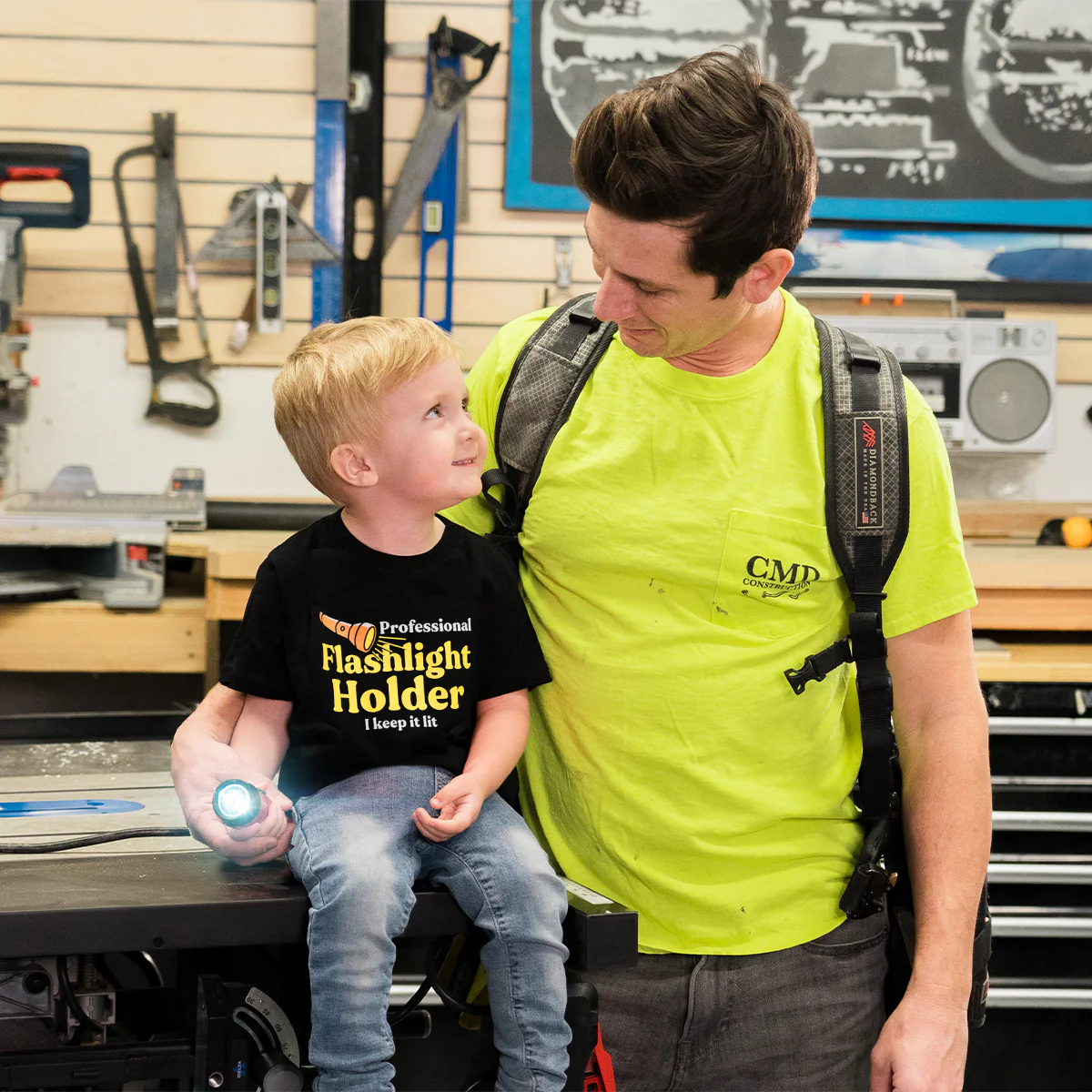 Professional Flashlight Holder Kids Shirt - Image 3